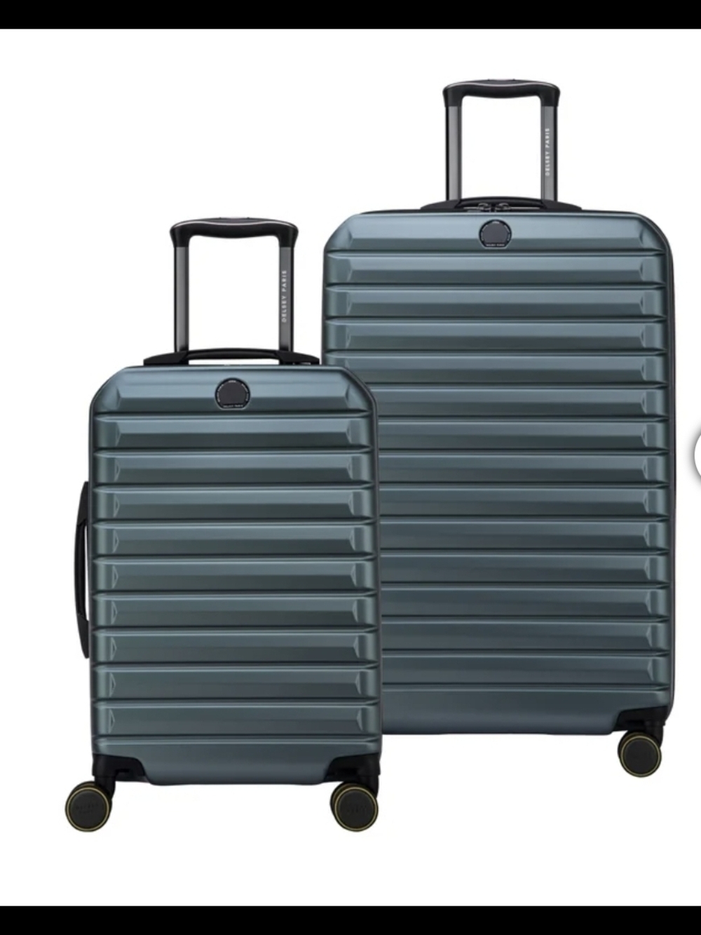Delsey Paris 2-piece Hardside Luggage Set green Excellent Condition